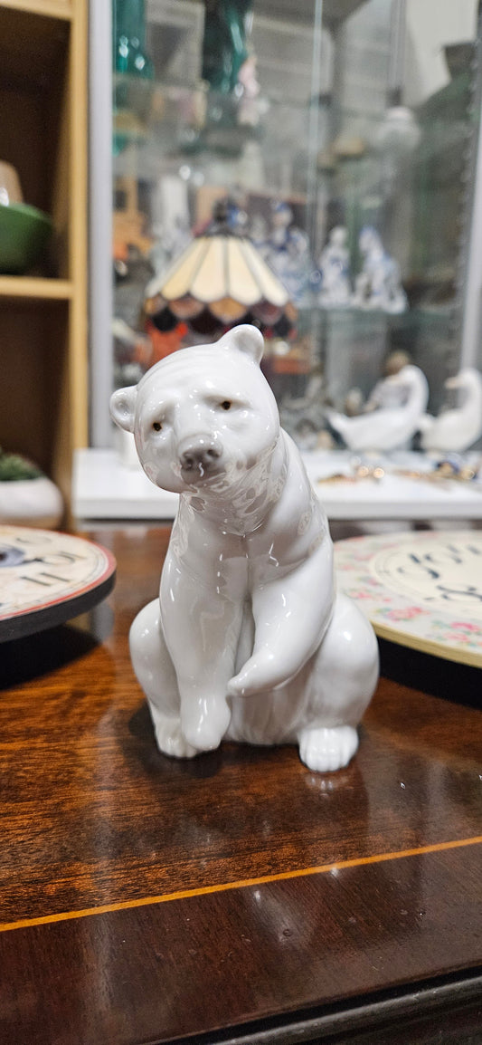 Lladro Resting Polar Bear Figurine