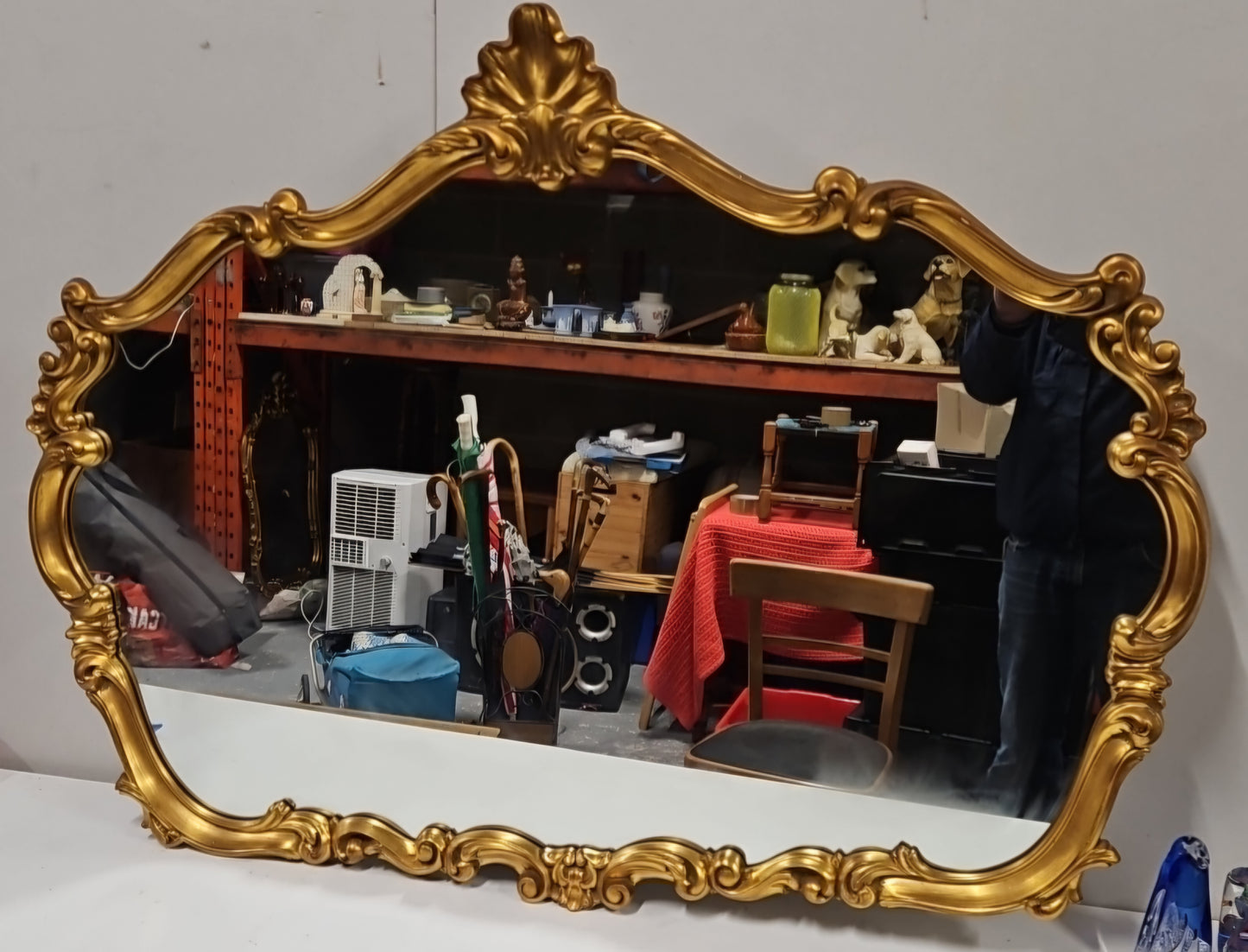 Large Belgian Gilt Framed Mirror